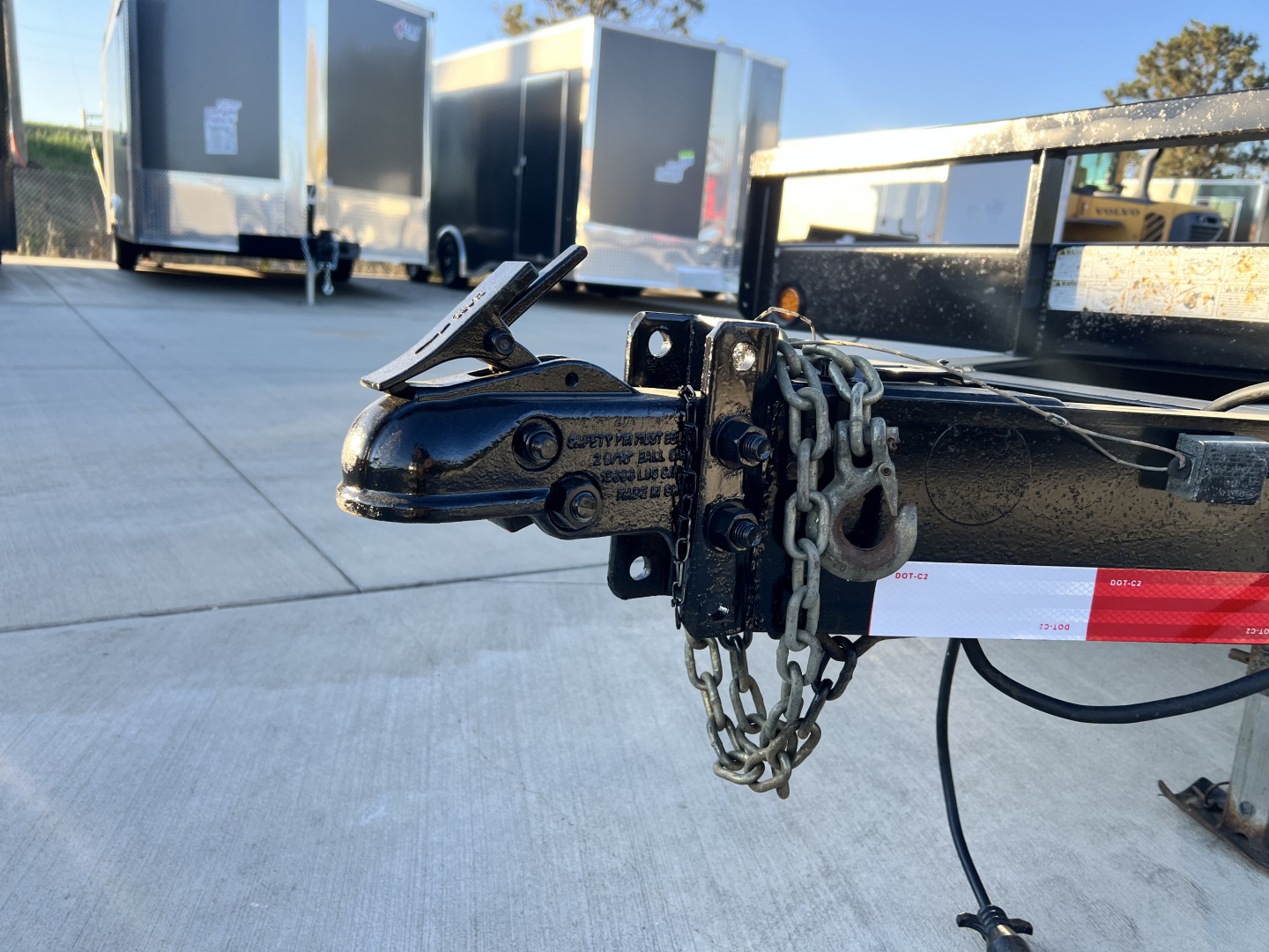 Used 2012 20’ Load Trail flatbed Trailer 2-5200 lb axles=10K, dovetail, removable fenders, Slide In Ramps