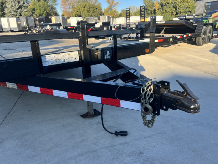 Used 2012 20’ Load Trail flatbed Trailer 2-5200 lb axles=10K, dovetail, removable fenders, Slide In Ramps