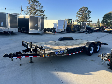 Used 2012 20’ Load Trail flatbed Trailer 2-5200 lb axles=10K, dovetail, removable fenders, Slide In Ramps