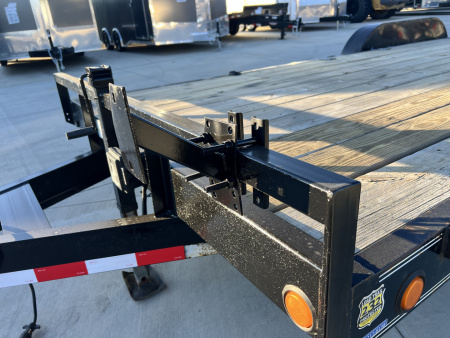 Used 2012 20’ Load Trail flatbed Trailer 2-5200 lb axles=10K, dovetail, removable fenders, Slide In Ramps