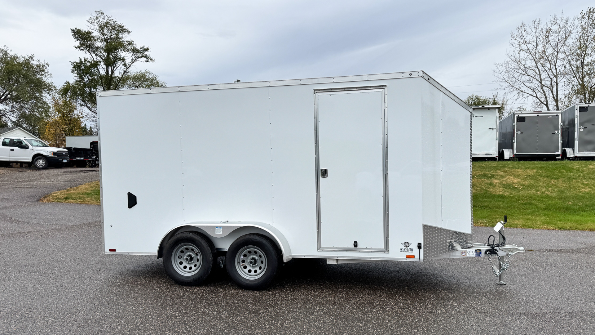 New Lightning 7x14 Aluminum Enclosed Trailer - Rear ramp door!