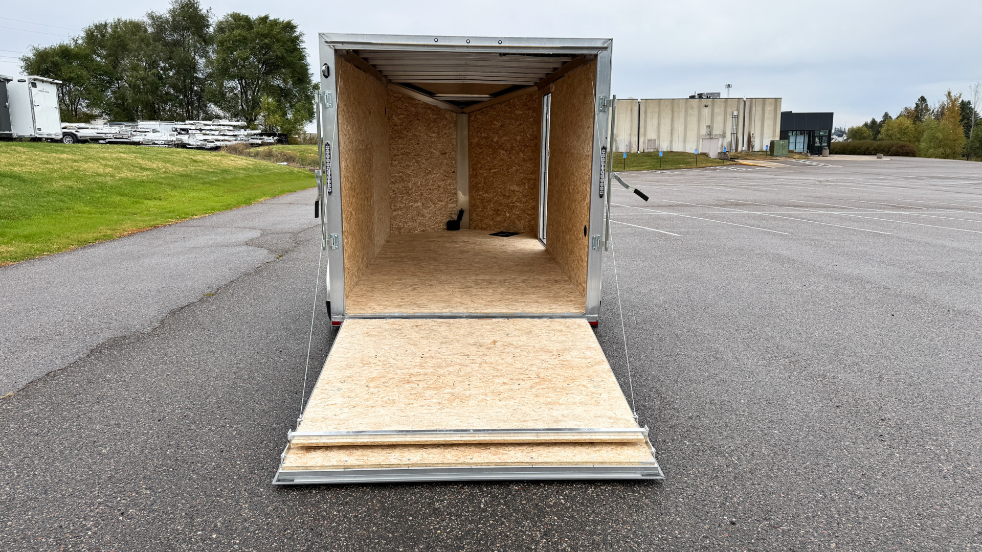 New Lightning 7x14 Aluminum Enclosed Trailer - Rear ramp door!