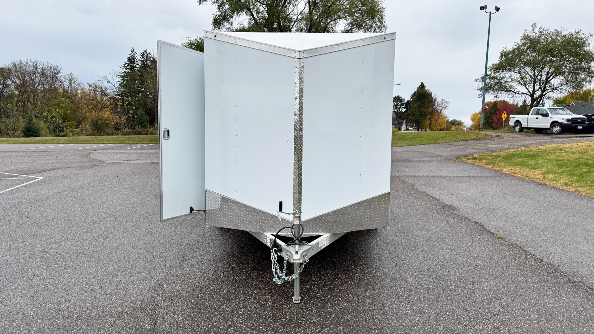 New Lightning 7x14 Aluminum Enclosed Trailer - Rear ramp door!