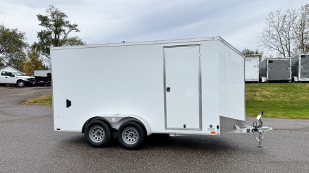 New Lightning 7x14 Aluminum Enclosed Trailer - Rear ramp door!