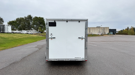 New Lightning 7x14 Aluminum Enclosed Trailer - Rear ramp door!