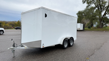 New Lightning 7x14 Aluminum Enclosed Trailer - Rear ramp door!