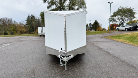 New Lightning 7x14 Aluminum Enclosed Trailer - Rear ramp door!