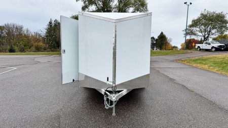 New Lightning 7x14 Aluminum Enclosed Trailer - Rear ramp door!