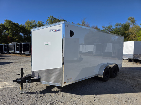 New 2026 US Cargo 7X16 TANDEM AXLE 6' TALL RAMP DOOR 080 POLYCORE SCREWLESS Cargo / Enclosed Trailer