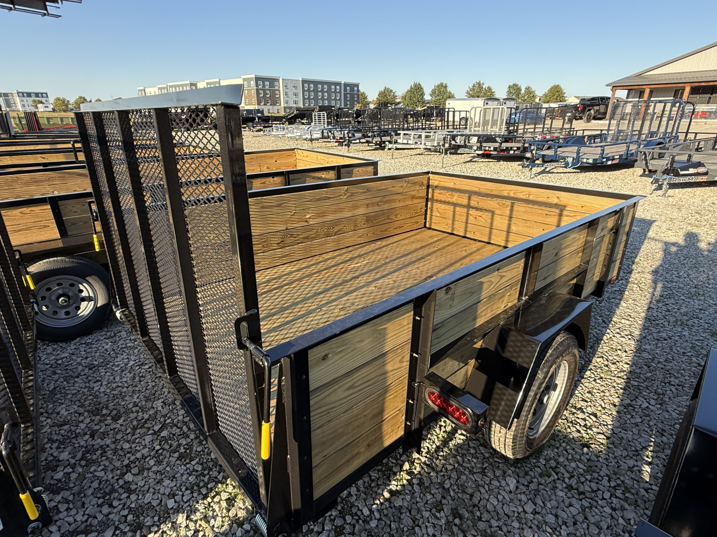 New 2026 AMO US101 Utility Trailer 76X10 SA WOOD SIDES (GVW:2990) BLACK