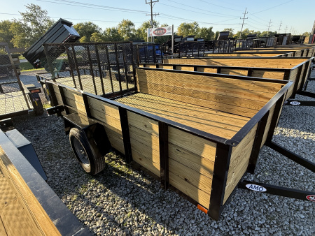 New 2026 AMO US101 Utility Trailer 76X10 SA WOOD SIDES (GVW:2990) BLACK