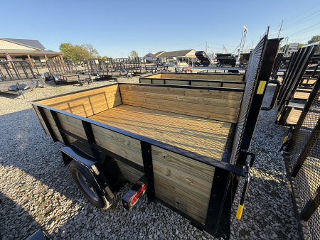 New 2026 AMO US101 Utility Trailer 76X10 SA WOOD SIDES (GVW:2990) BLACK