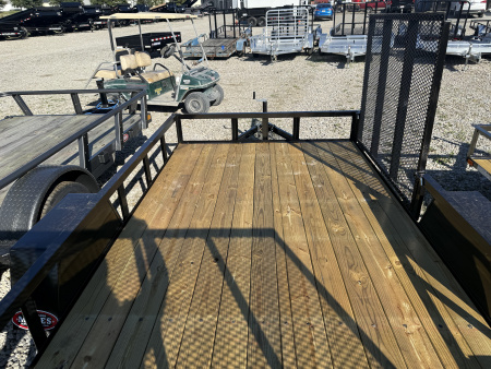 New 2026 AMO US121 Utility Trailer 76X12 SA LOWSIDES W/ SIDE GATE (GVW:2990) BLACK