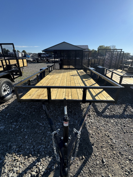 New 2026 AMO US141 Utility Trailer 76X14 SA LOWSIDES (GVW:2990) BLACK