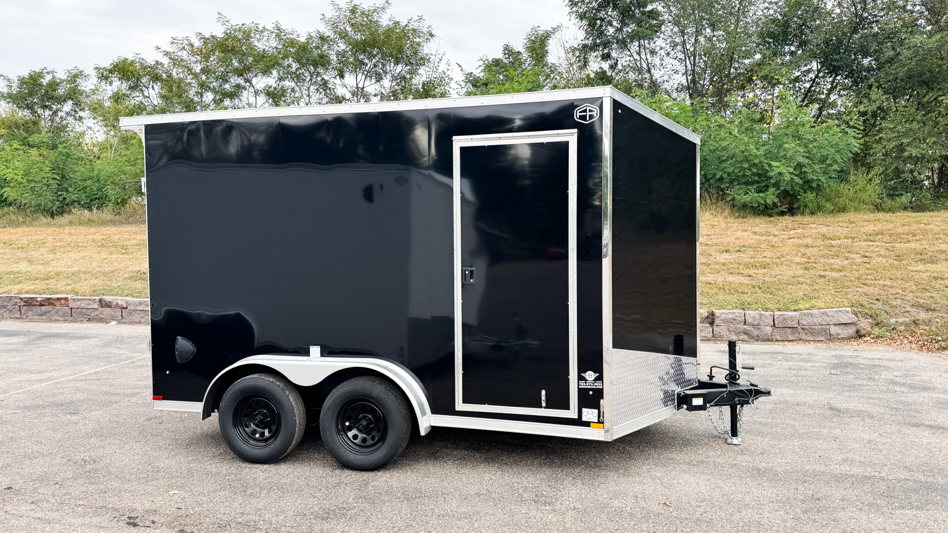 New US Cargo 7.5x12 Enclosed Trailer - Rear ramp door