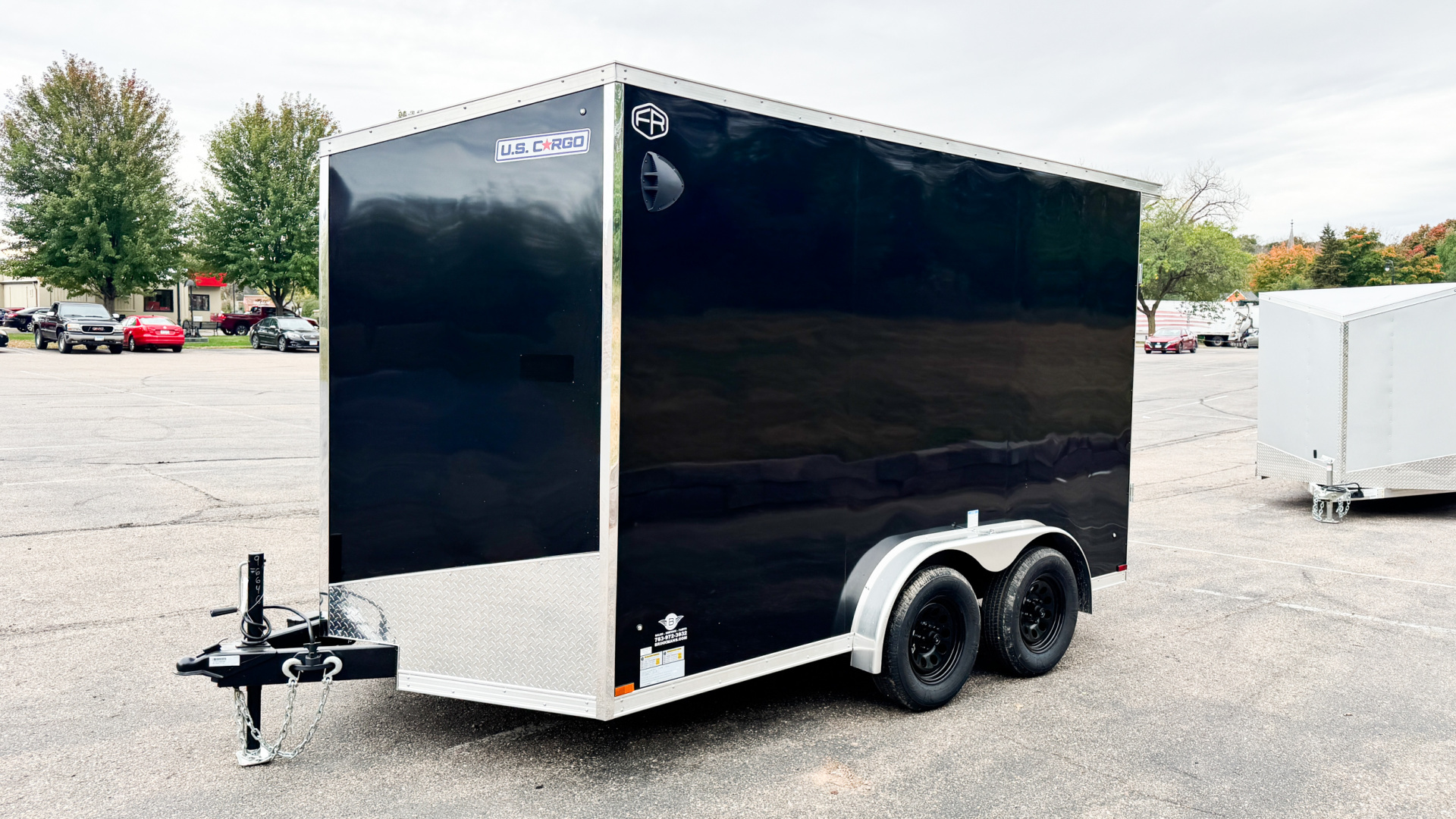 New US Cargo 7.5x12 Enclosed Trailer - Rear ramp door