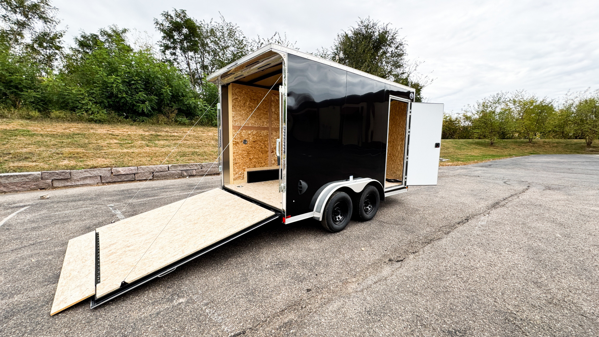 New US Cargo 7.5x12 Enclosed Trailer - Rear ramp door