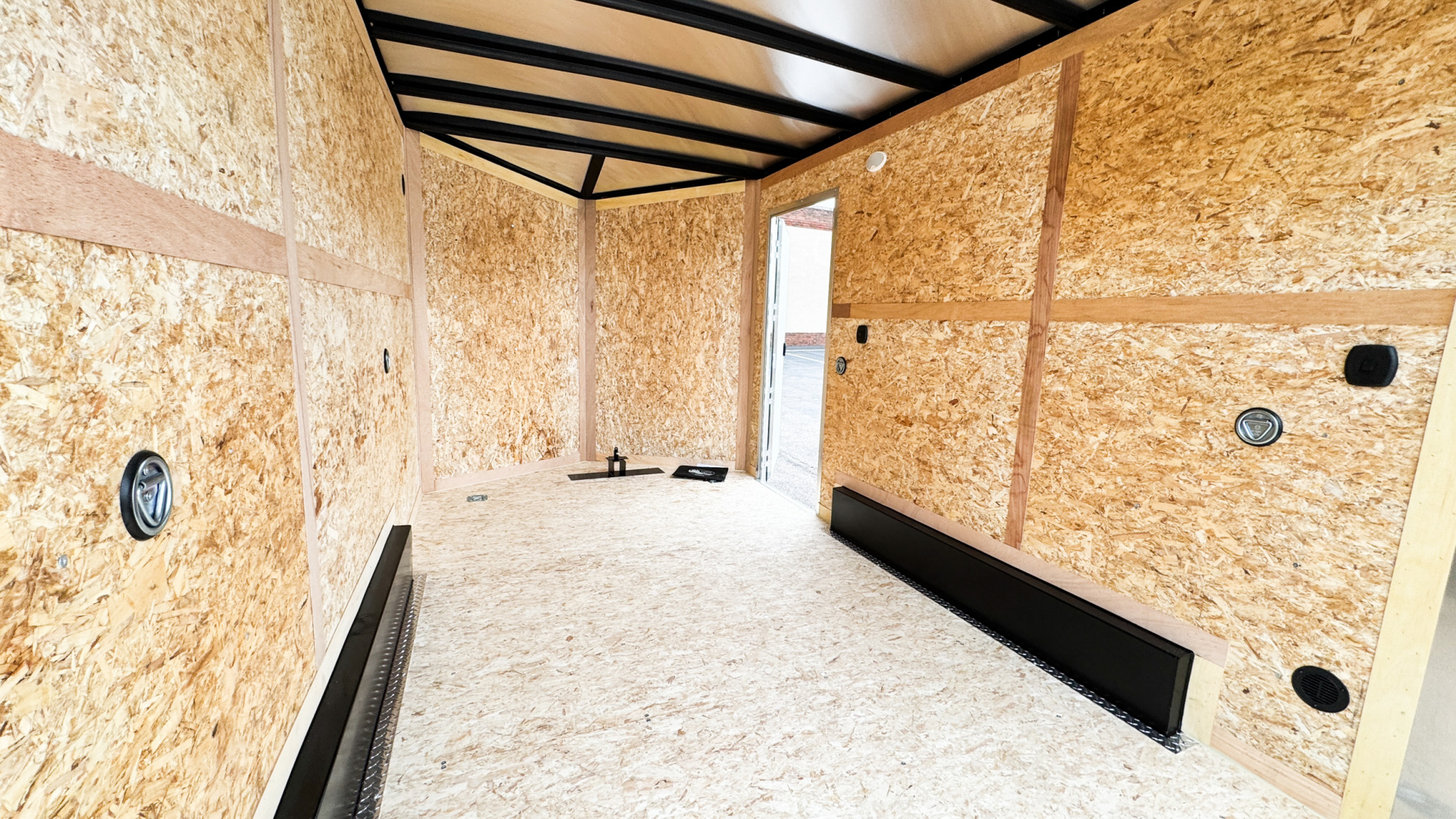 New US Cargo 7.5x12 Enclosed Trailer - Rear ramp door