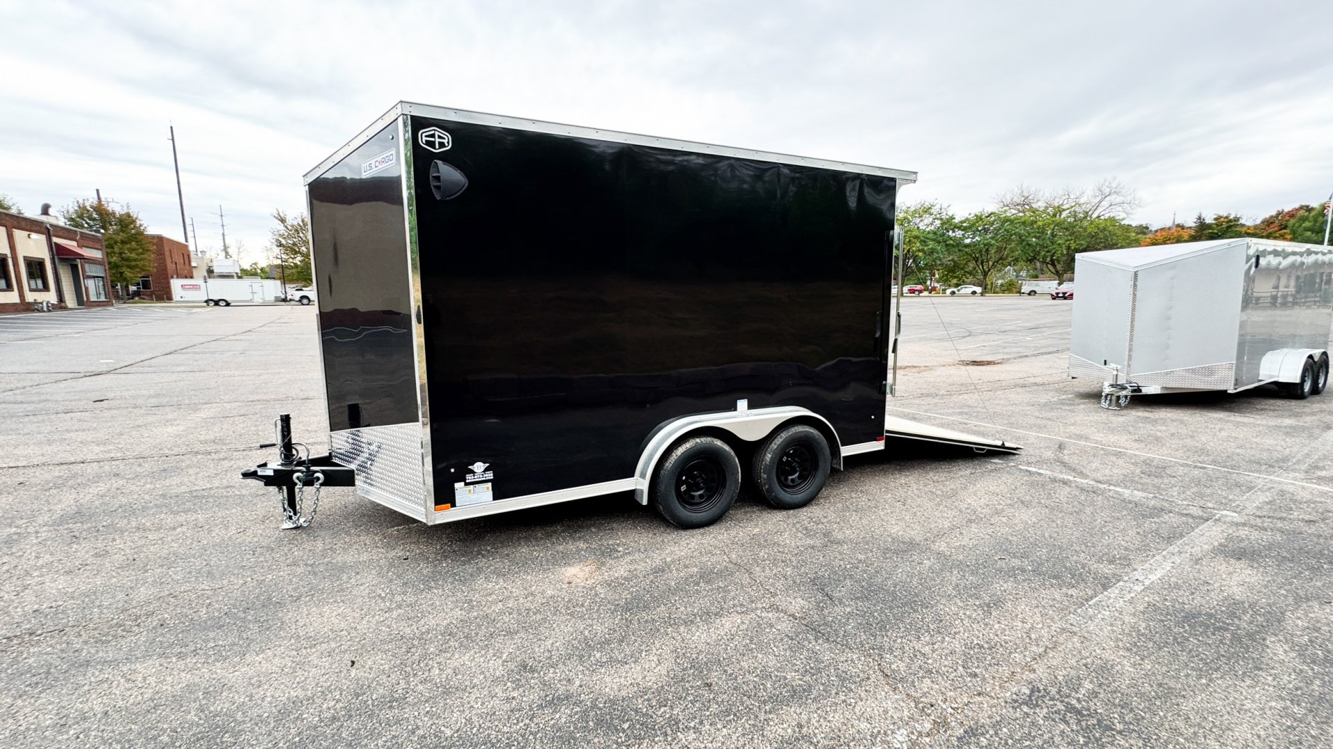 New US Cargo 7.5x12 Enclosed Trailer - Rear ramp door
