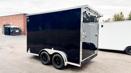 New US Cargo 7.5x12 Enclosed Trailer - Rear ramp door