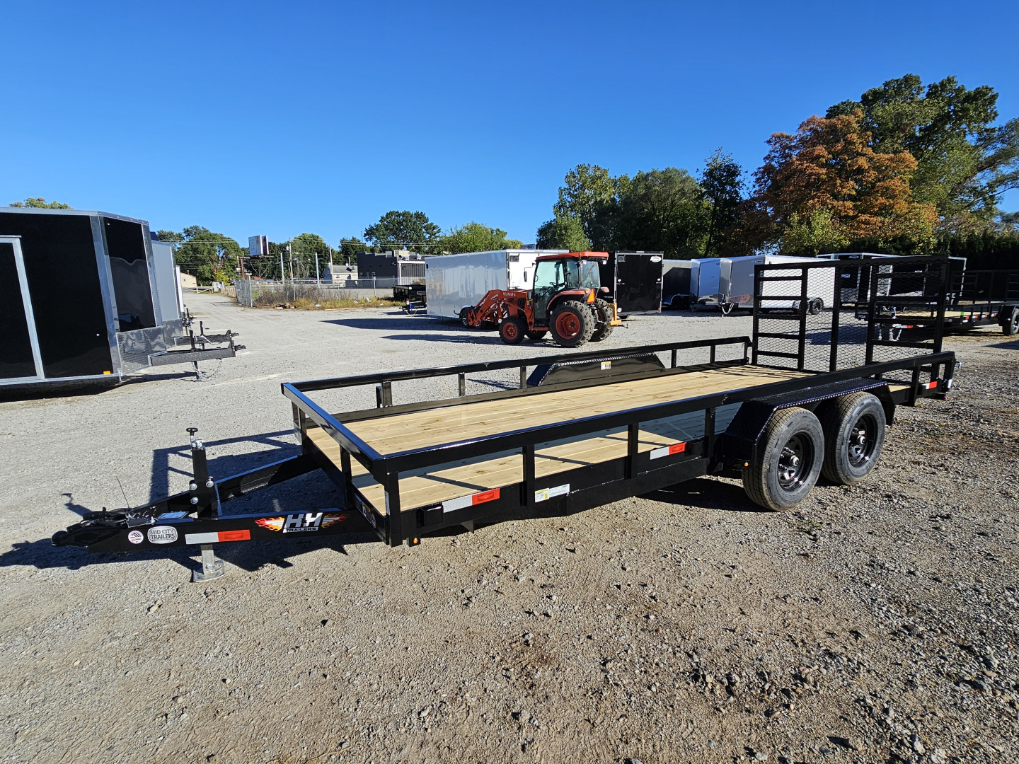 New 2026 H&H Trailers 82X18 HEAVY DUTY RAIL SIDE UTILITY TRAILER 10K GVWR Utility Trailer