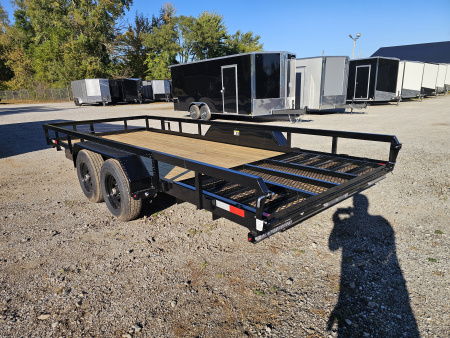 New 2026 H&H Trailers 82X18 HEAVY DUTY RAIL SIDE UTILITY TRAILER 10K GVWR Utility Trailer