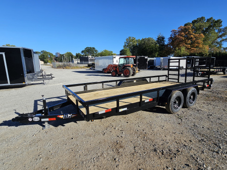 New 2026 H&H Trailers 82X18 HEAVY DUTY RAIL SIDE UTILITY TRAILER 10K GVWR Utility Trailer