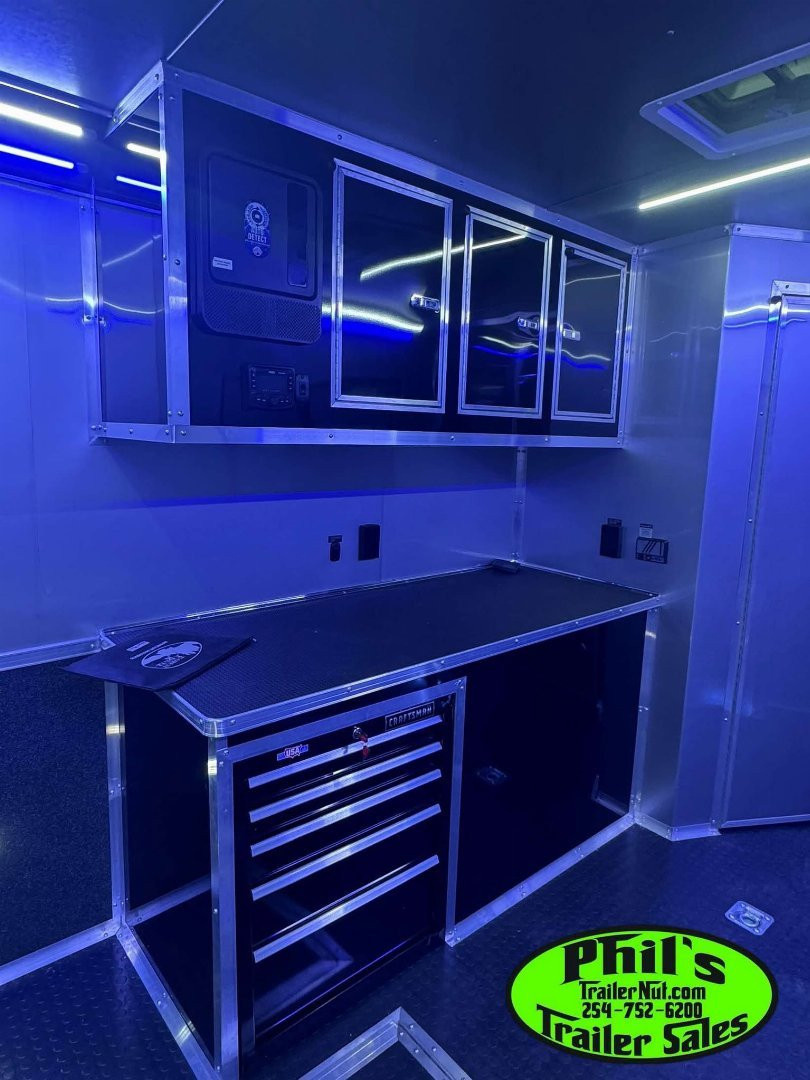 New CONTINENTAL CARGO NEW 85X34 ENCLOSED RACE TRAILER BATHROOM ELECTRIC AWNING CAR HAULER TRAILER CARGO TRAILERS Car / Racing Trailer