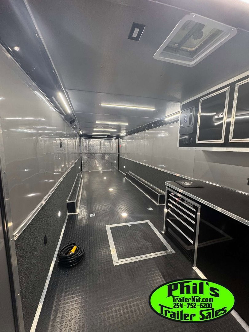 New CONTINENTAL CARGO NEW 85X34 ENCLOSED RACE TRAILER BATHROOM ELECTRIC AWNING CAR HAULER TRAILER CARGO TRAILERS Car / Racing Trailer
