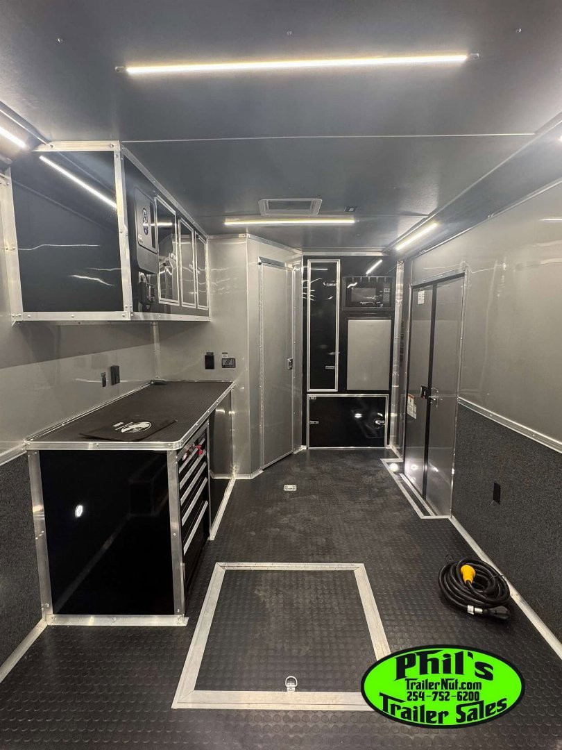 New CONTINENTAL CARGO NEW 85X34 ENCLOSED RACE TRAILER BATHROOM ELECTRIC AWNING CAR HAULER TRAILER CARGO TRAILERS Car / Racing Trailer