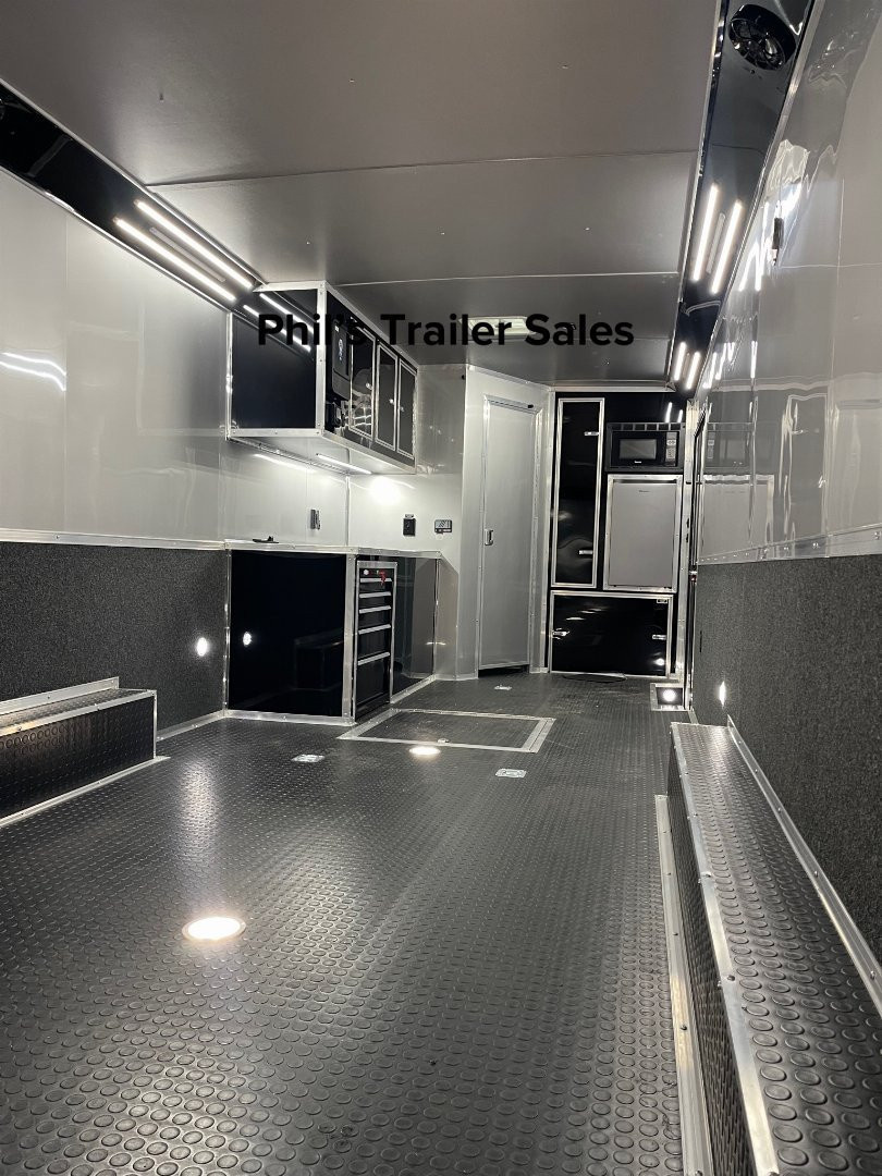 New CONTINENTAL CARGO NEW 85X34 ENCLOSED RACE TRAILER BATHROOM ELECTRIC AWNING CAR HAULER TRAILER CARGO TRAILERS Car / Racing Trailer