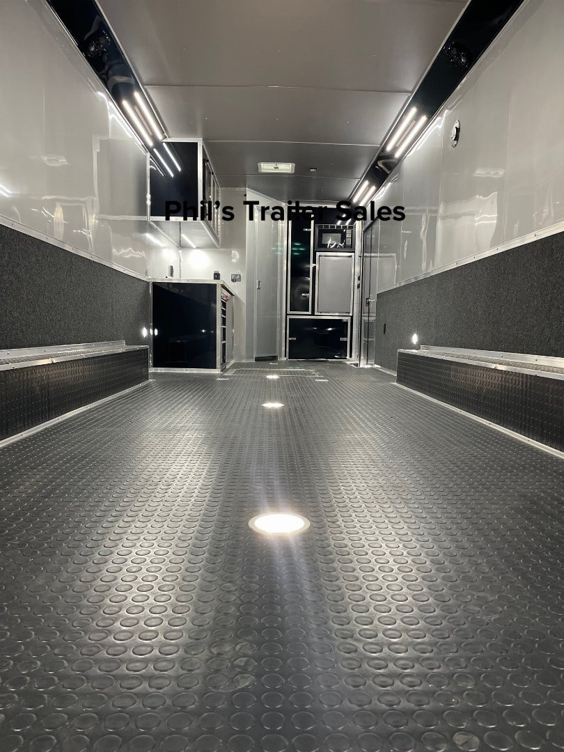 New CONTINENTAL CARGO NEW 85X34 ENCLOSED RACE TRAILER BATHROOM ELECTRIC AWNING CAR HAULER TRAILER CARGO TRAILERS Car / Racing Trailer