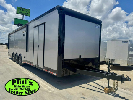 New CONTINENTAL CARGO NEW 85X34 ENCLOSED RACE TRAILER BATHROOM ELECTRIC AWNING CAR HAULER TRAILER CARGO TRAILERS Car / Racing Trailer