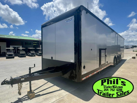 New CONTINENTAL CARGO NEW 85X34 ENCLOSED RACE TRAILER BATHROOM ELECTRIC AWNING CAR HAULER TRAILER CARGO TRAILERS Car / Racing Trailer