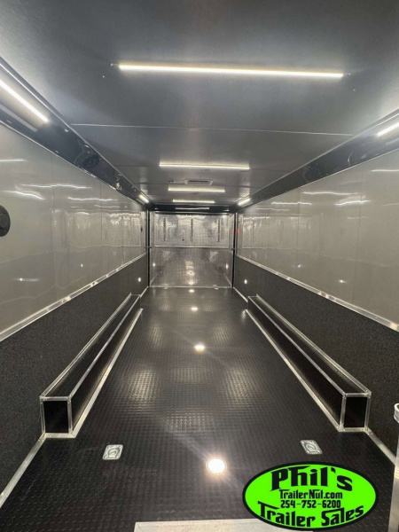 New CONTINENTAL CARGO NEW 85X34 ENCLOSED RACE TRAILER BATHROOM ELECTRIC AWNING CAR HAULER TRAILER CARGO TRAILERS Car / Racing Trailer