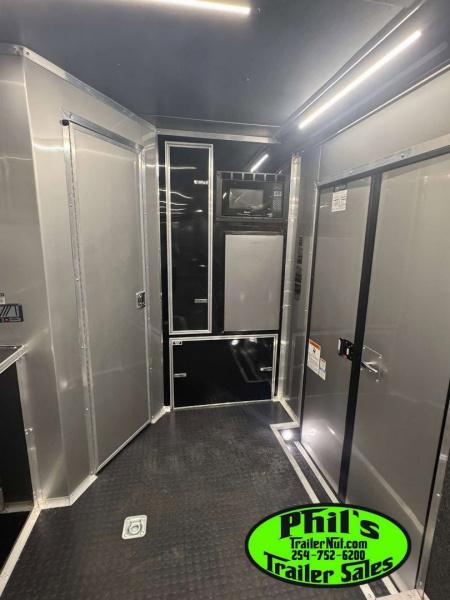 New CONTINENTAL CARGO NEW 85X34 ENCLOSED RACE TRAILER BATHROOM ELECTRIC AWNING CAR HAULER TRAILER CARGO TRAILERS Car / Racing Trailer