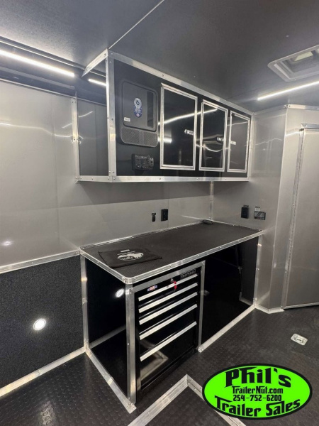 New CONTINENTAL CARGO NEW 85X34 ENCLOSED RACE TRAILER BATHROOM ELECTRIC AWNING CAR HAULER TRAILER CARGO TRAILERS Car / Racing Trailer