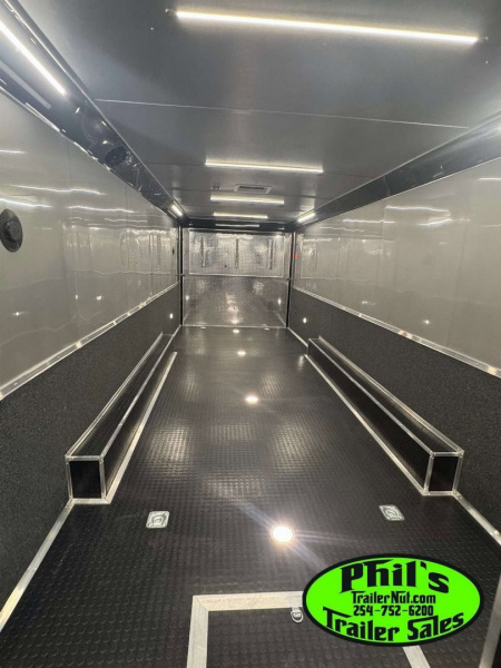 New CONTINENTAL CARGO NEW 85X34 ENCLOSED RACE TRAILER BATHROOM ELECTRIC AWNING CAR HAULER TRAILER CARGO TRAILERS Car / Racing Trailer