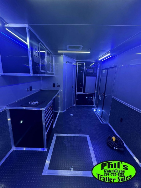 New CONTINENTAL CARGO NEW 85X34 ENCLOSED RACE TRAILER BATHROOM ELECTRIC AWNING CAR HAULER TRAILER CARGO TRAILERS Car / Racing Trailer