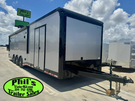 New CONTINENTAL CARGO NEW 85X34 ENCLOSED RACE TRAILER BATHROOM ELECTRIC AWNING CAR HAULER TRAILER CARGO TRAILERS Car / Racing Trailer