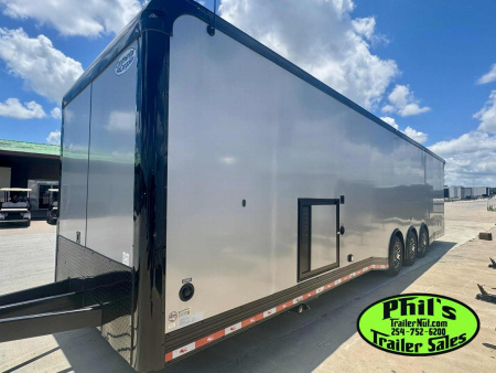 New CONTINENTAL CARGO NEW 85X34 ENCLOSED RACE TRAILER BATHROOM ELECTRIC AWNING CAR HAULER TRAILER CARGO TRAILERS Car / Racing Trailer