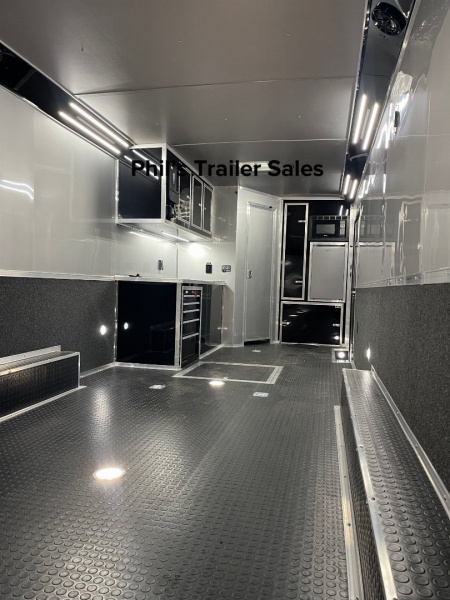 New CONTINENTAL CARGO NEW 85X34 ENCLOSED RACE TRAILER BATHROOM ELECTRIC AWNING CAR HAULER TRAILER CARGO TRAILERS Car / Racing Trailer