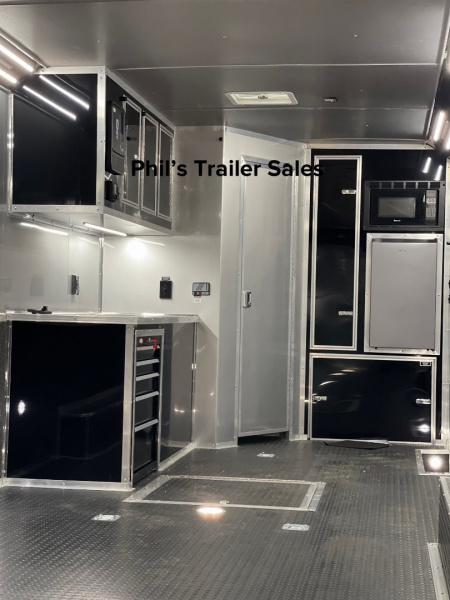 New CONTINENTAL CARGO NEW 85X34 ENCLOSED RACE TRAILER BATHROOM ELECTRIC AWNING CAR HAULER TRAILER CARGO TRAILERS Car / Racing Trailer