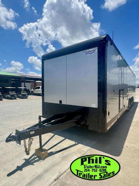 New CONTINENTAL CARGO NEW 85X34 ENCLOSED RACE TRAILER BATHROOM ELECTRIC AWNING CAR HAULER TRAILER CARGO TRAILERS Car / Racing Trailer