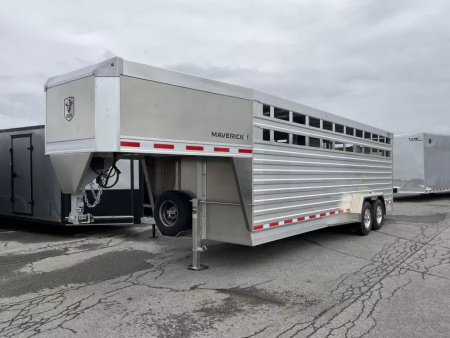 New 2026 EBY Trailers 83x24 14K Gooseneck Stock / Stock Combo Trailer