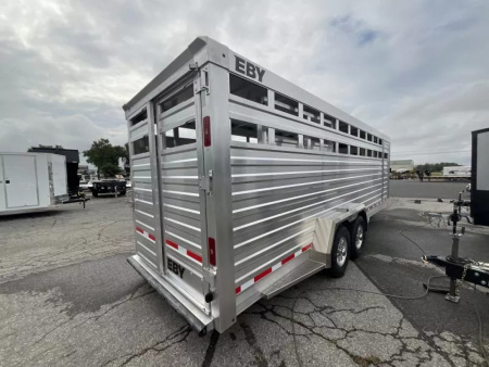 New 2026 EBY Trailers 83x24 14K Gooseneck Stock / Stock Combo Trailer