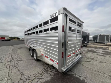 New 2026 EBY Trailers 83x24 14K Gooseneck Stock / Stock Combo Trailer