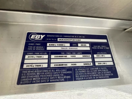 New 2026 EBY Trailers 83x24 14K Gooseneck Stock / Stock Combo Trailer