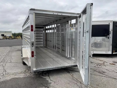 New 2026 EBY Trailers 83x24 14K Gooseneck Stock / Stock Combo Trailer