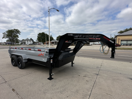 New 2026 Horizon Trailers LZ7 14' GOOSENECK 14K Dump Trailer
